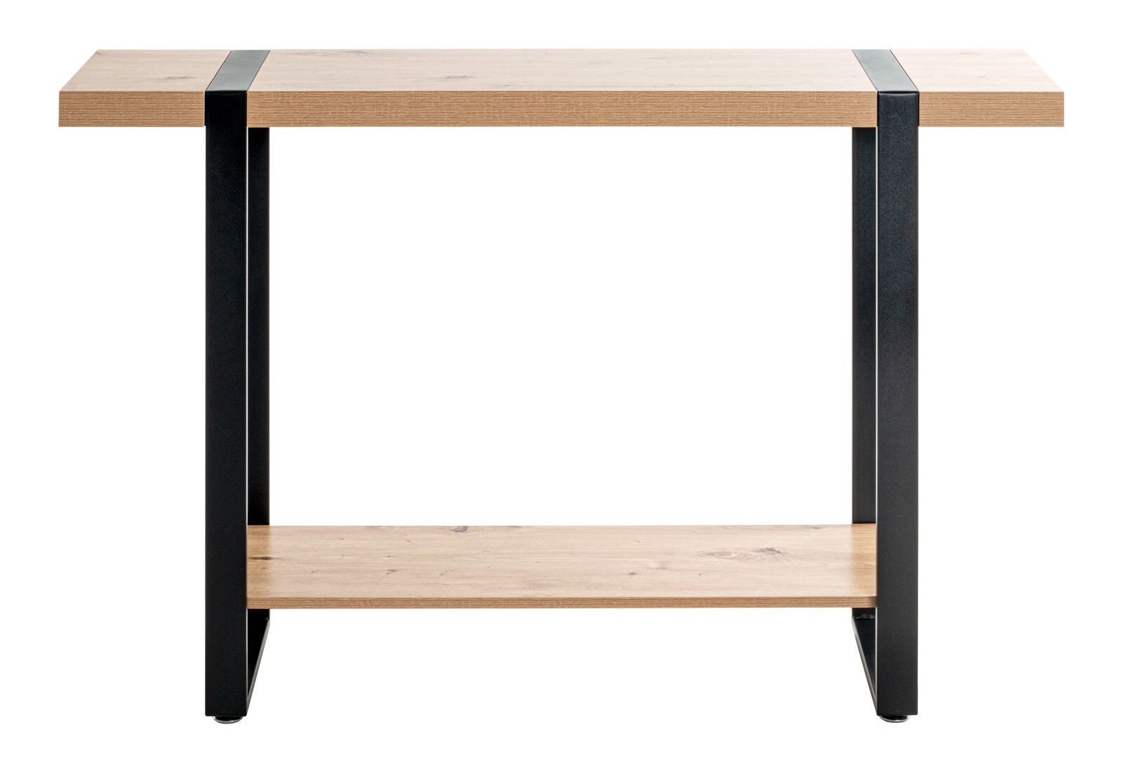 Konsolentisch 120 x 30 cm Schwarz/ Eiche