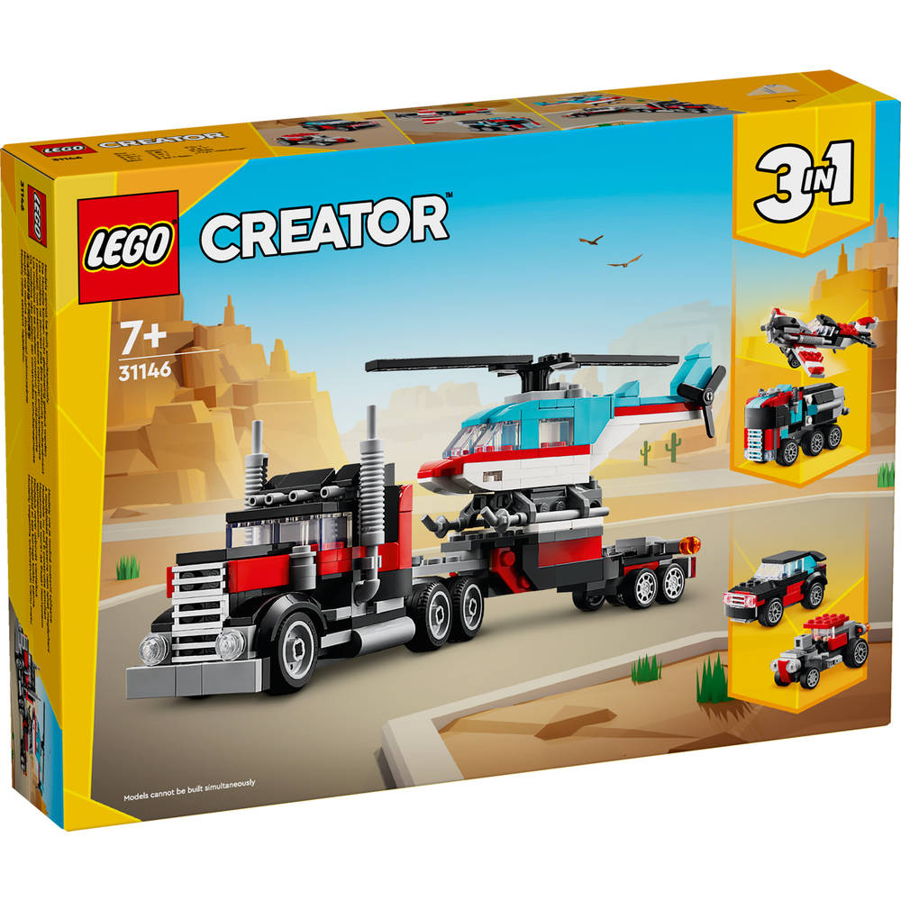 LEGO Creator 3-in-1 truck met helikopter 31146