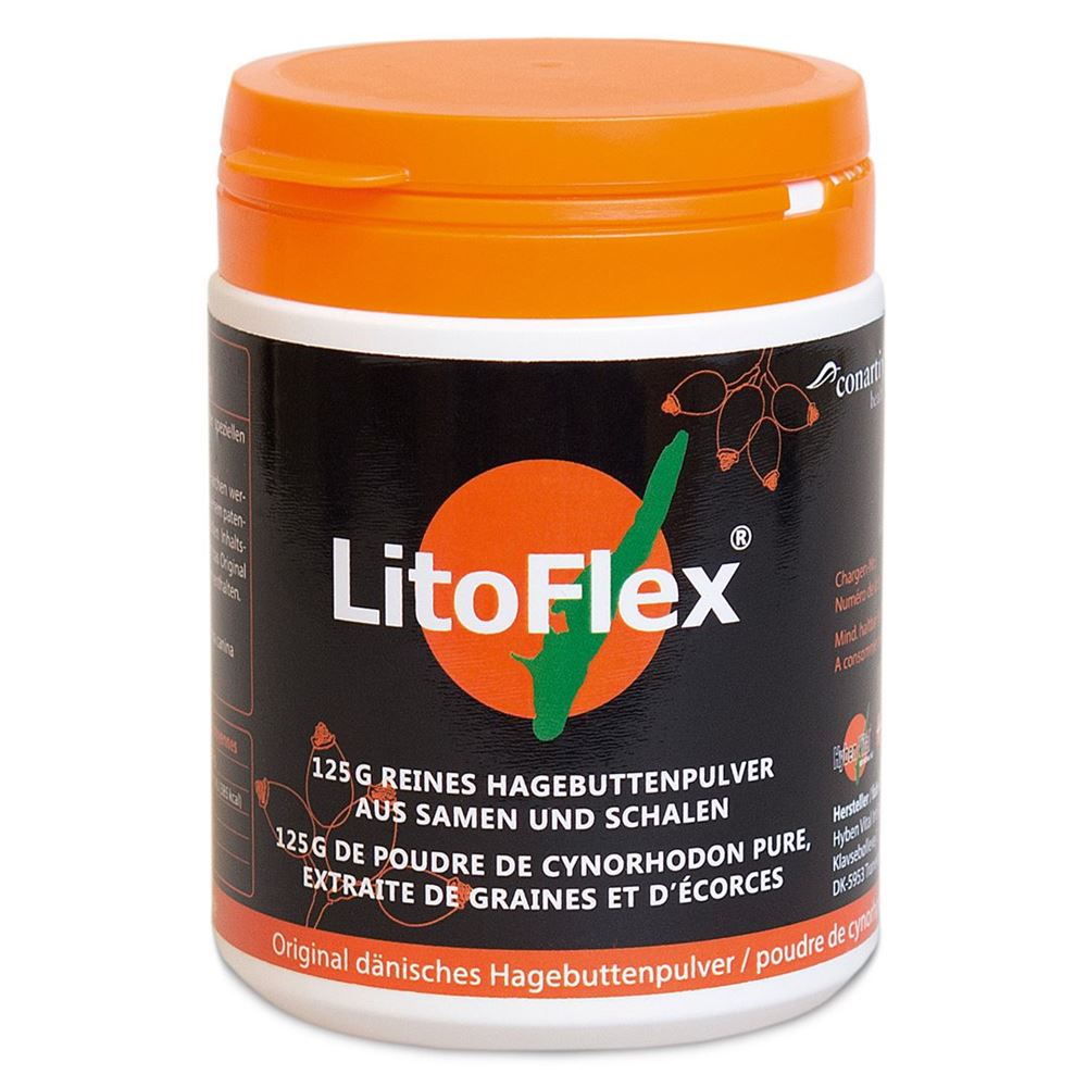 LITOFLEX original dänisches Hagenbuttenpulver<br>125 g, Dose, Pulver