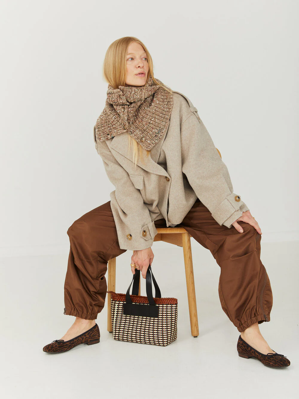 Wuth Copenhagen  Camille taske - sort/brun/creme