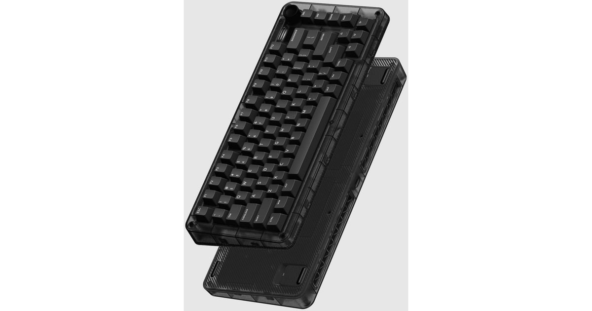 IqunixZX75 Dark Side Wireless Mechanical Keyboard, gaming toetsenbord  (Zwart, US lay-out, Cherry MX Brown, RGB leds, 75%, Hot-swappable, Double-shot PBT, 2.4GHz | Bluetooth 5.1 | USB-C)