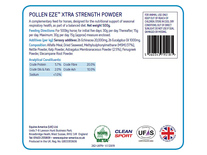 Pollen Eze Equine America 500 gram