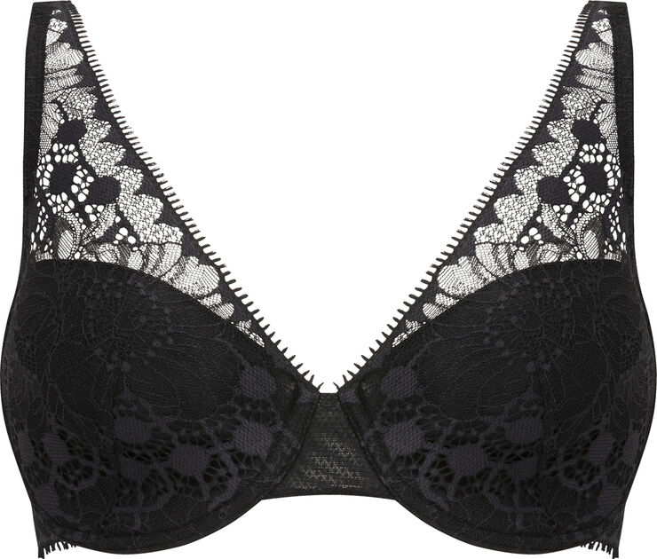 Chantelle Day to Night Plunge spacer bra Black