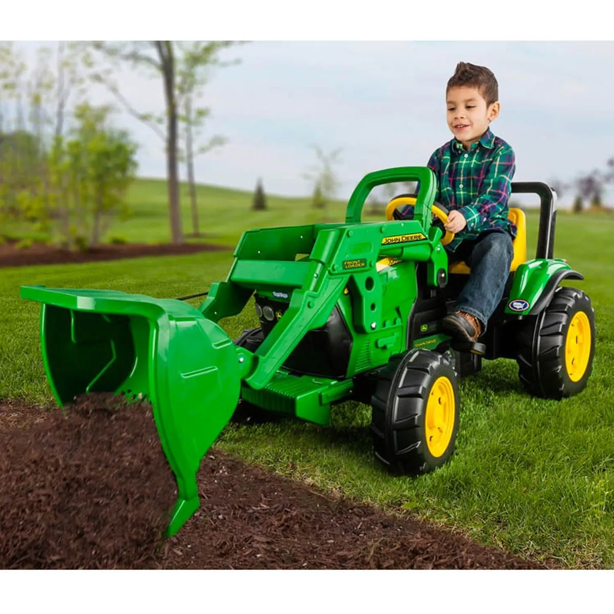 John deere Gros Tracteur John Deere avec Chargeur Frontal - Vert et Jaune