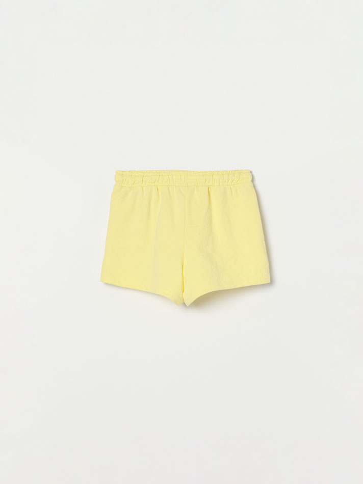 Conjunto de 2 shorts de fleece lisos e básicos - Rosa Fluorescente