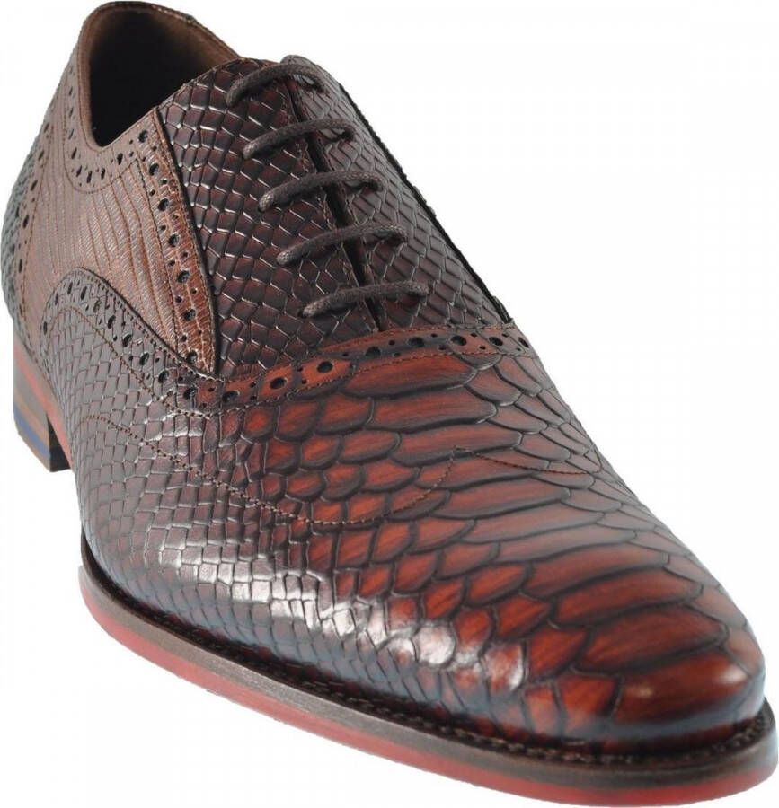 Floris van bommel De Stapper 05.16 Dark Cognac G+ Wijdte Veterschoenen