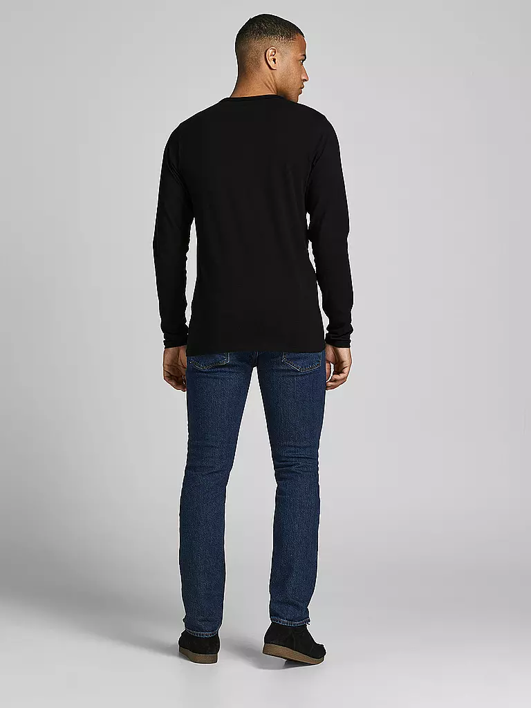 JACK & JONES Basic Langarmshirt schwarz