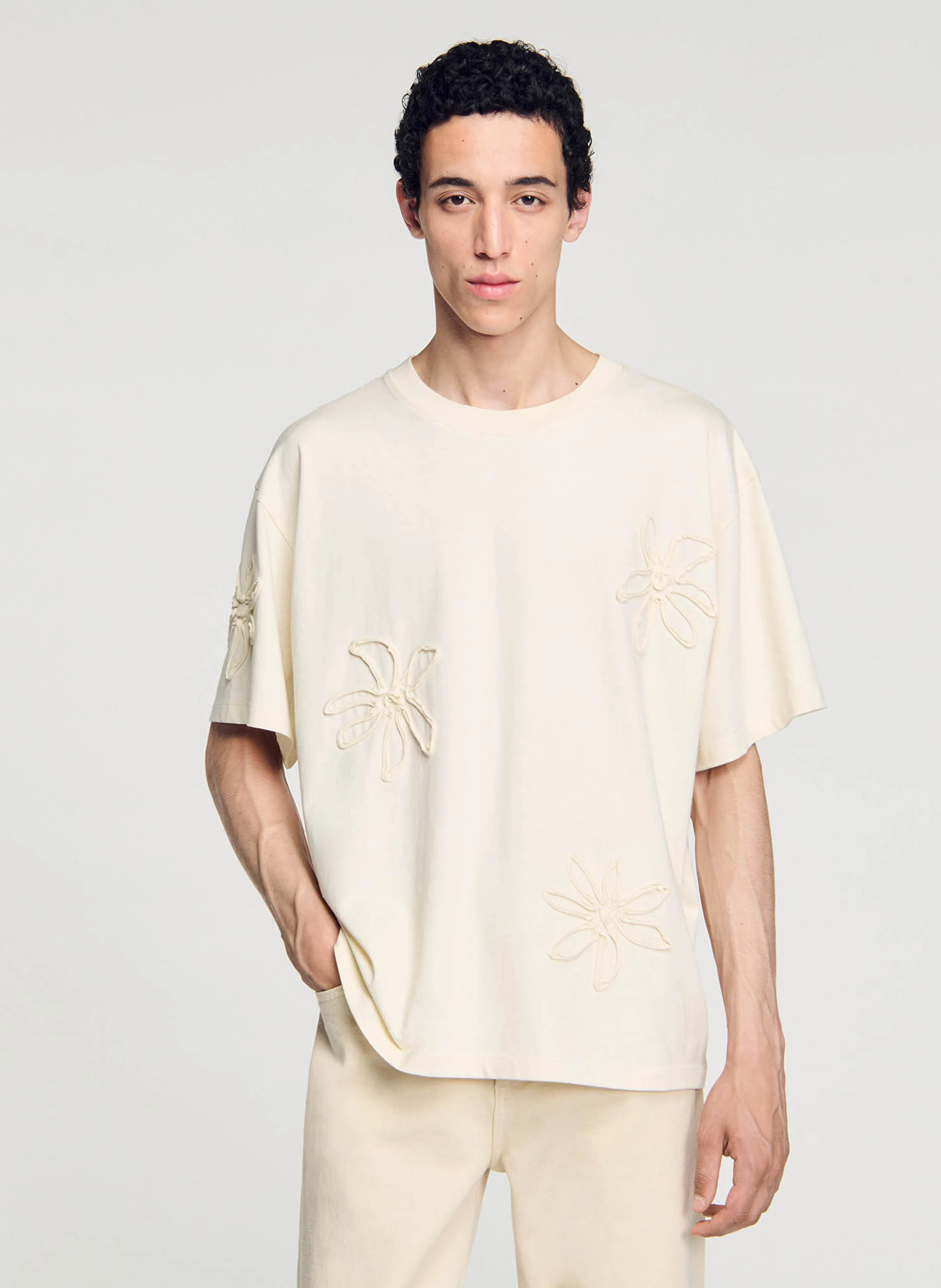 Tee-shirt brodé en coton | Blanc