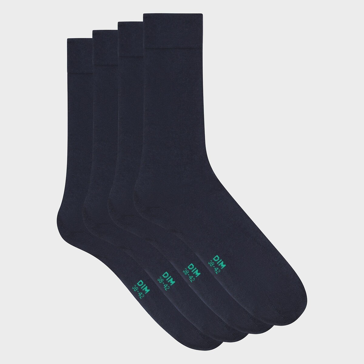DIM<br>Conjunto de 2 pares de meias de algodão de boa qualidade