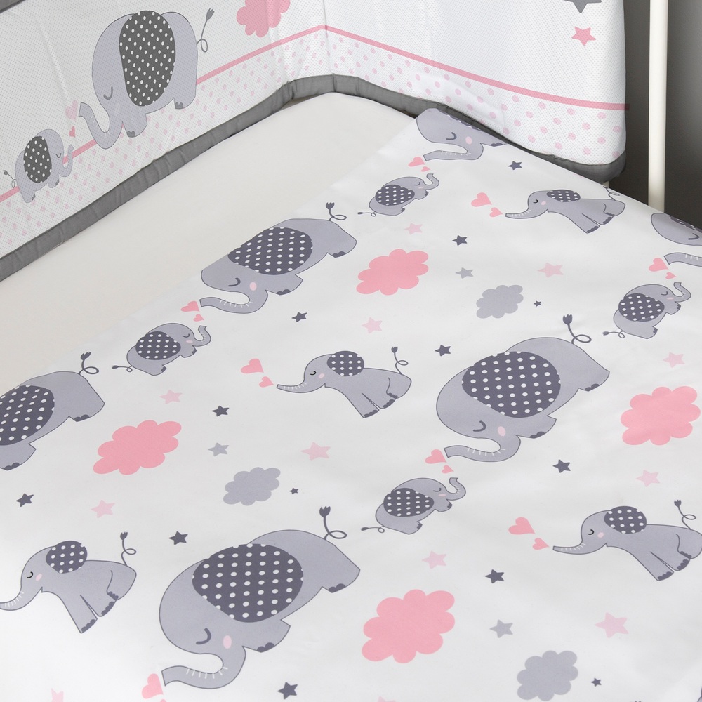 CuddleCo Comfi-Dreams Elefanten 4-teiliges Bettwäscheset