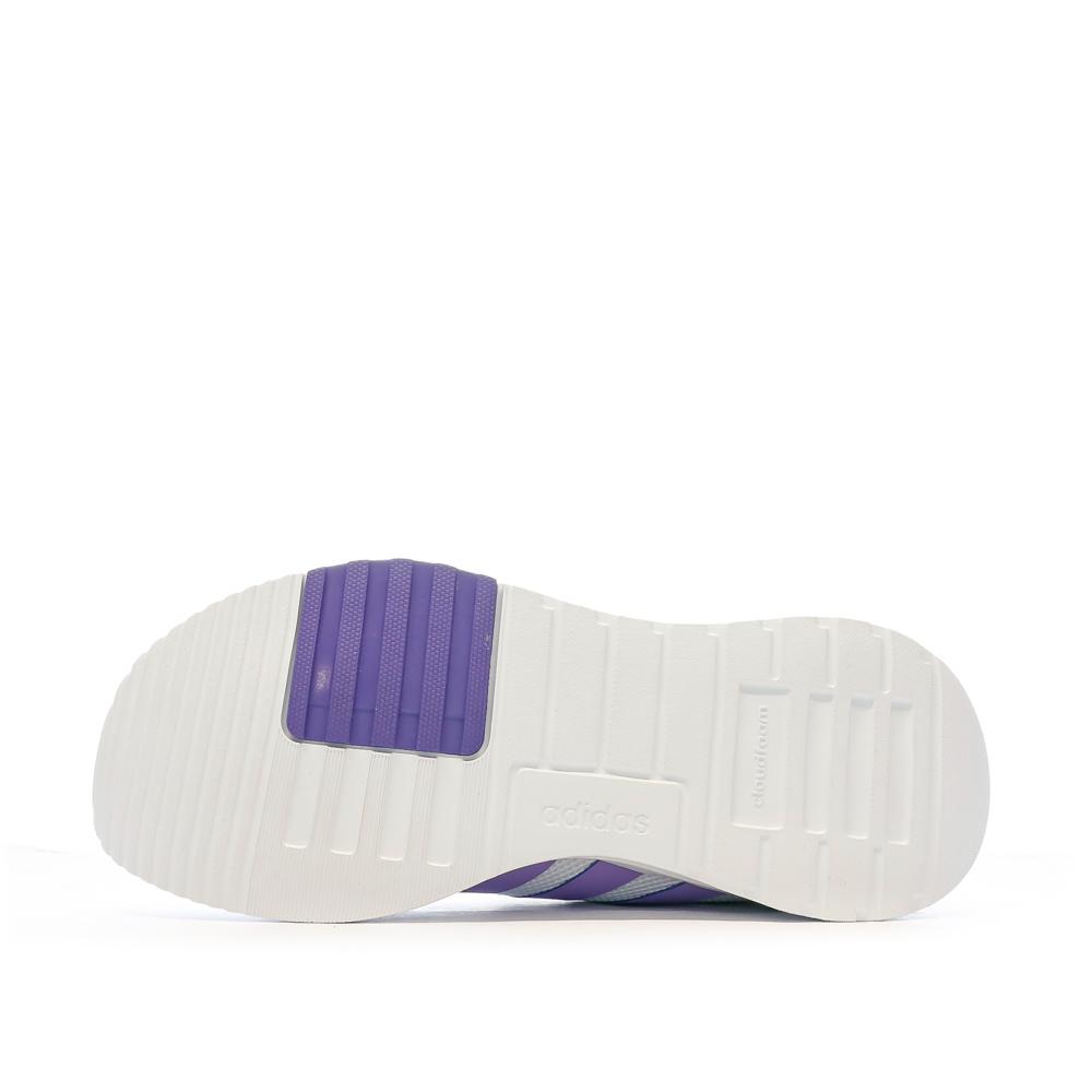 Adidas Baskets Blanches/Violettes Garçon/Fille Adidas Racer