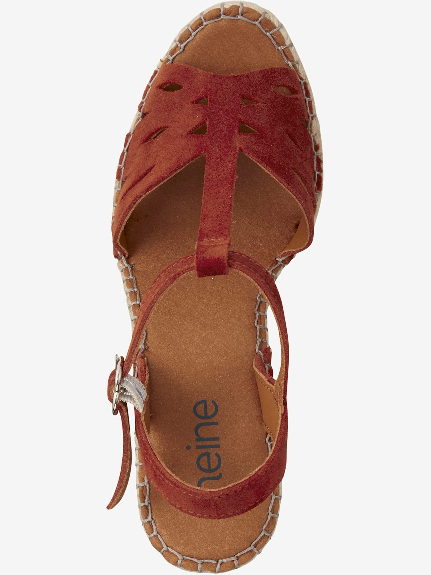 Espadrilles compensées cuir velours de vache.