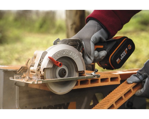 Accu cirkelzaag WORX Nitro 20V Worxsaw 120mm/41mm WX531.9, borstelloze motor + GRATIS extra artikel 20V accu WA3644 (4.0Ah)