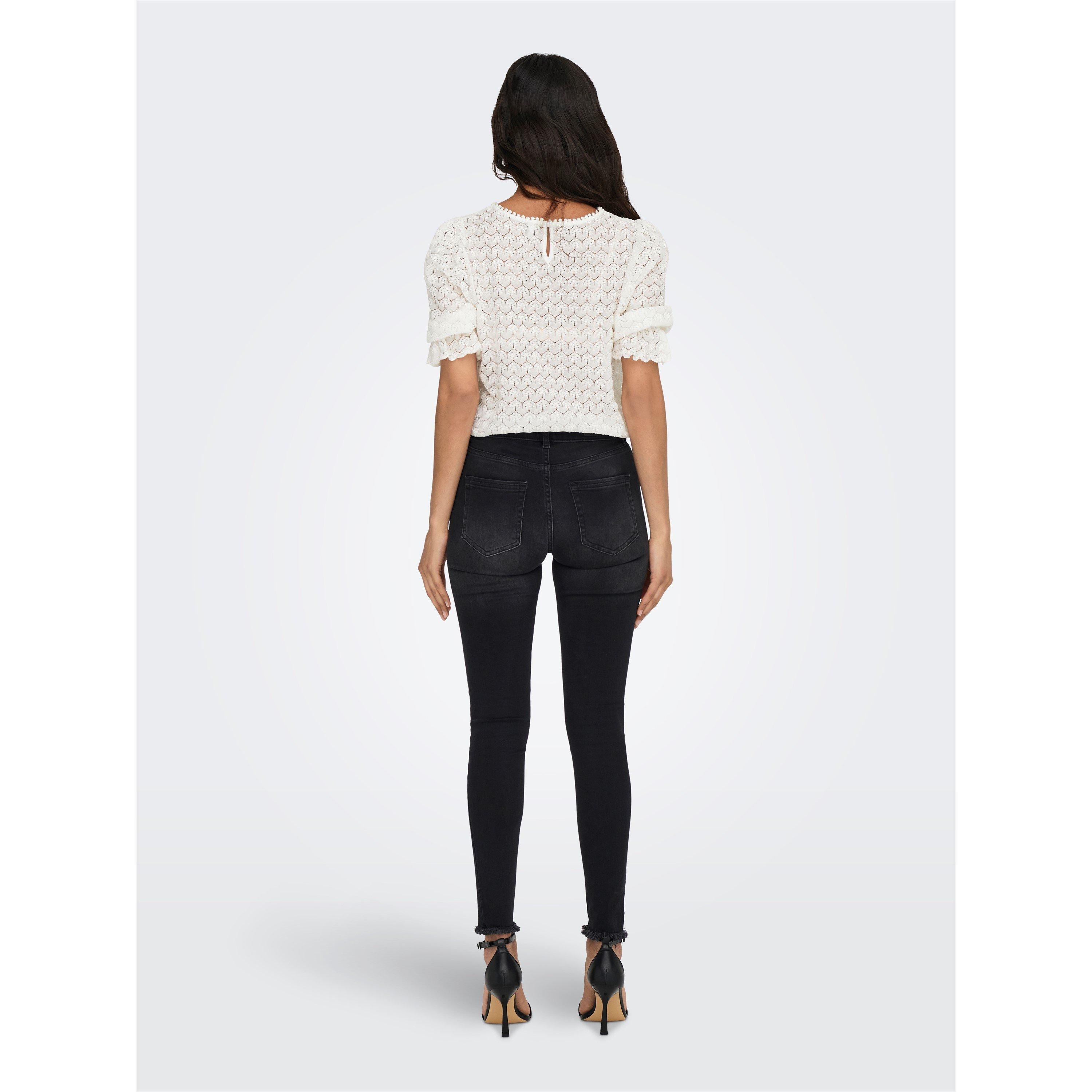 Only Rea1099 Raw Hem Skinny Jeans