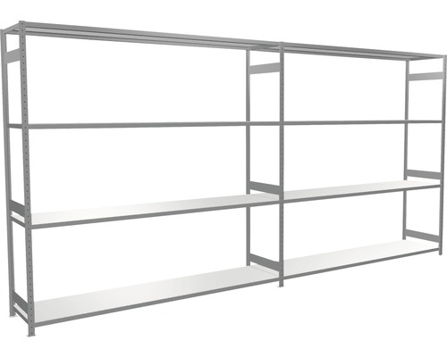 Breedspanstelling WS 2000 basiskast 250x250x60 cm met 4 gedeelde stalen legborden, draagvermogen 1600 kg