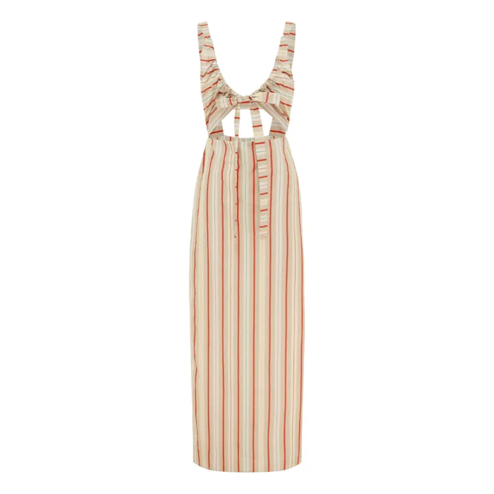 Soleil Soleil Robe Odette Rayures Lin | Beige