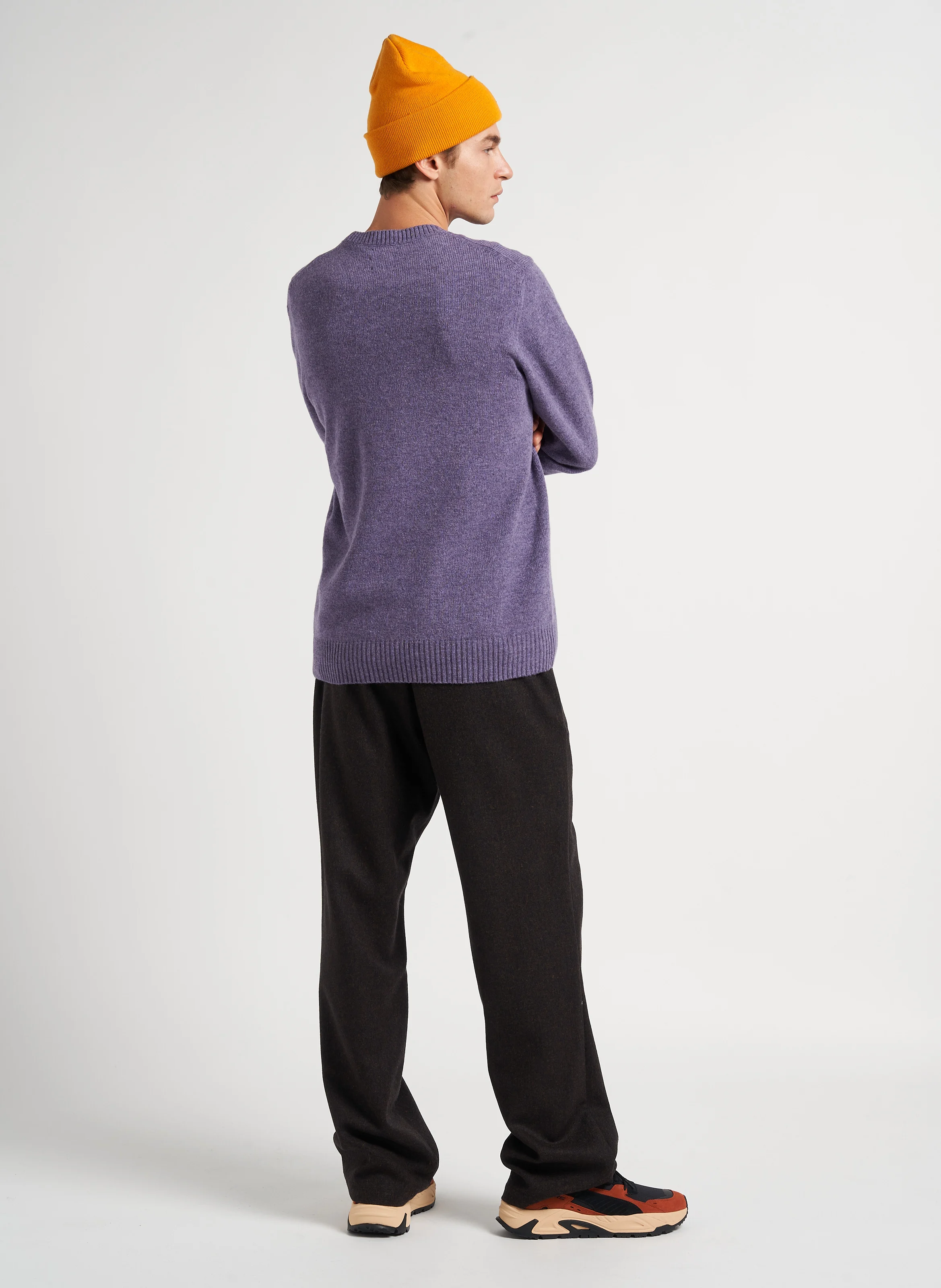 PARSH TERRA - Pantalon droit en laine vierge | Marron