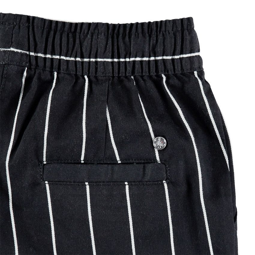 Junior - Pantalon chino à rayures et taille élastiquée - Noir