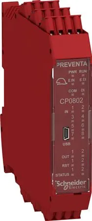 SCHNEIDER ELECTRIC XPSMCM Sikkerhedscontroller 8 sikkerhedsind.2x2 sikkerhedsud.2 statusud PLe kat4.