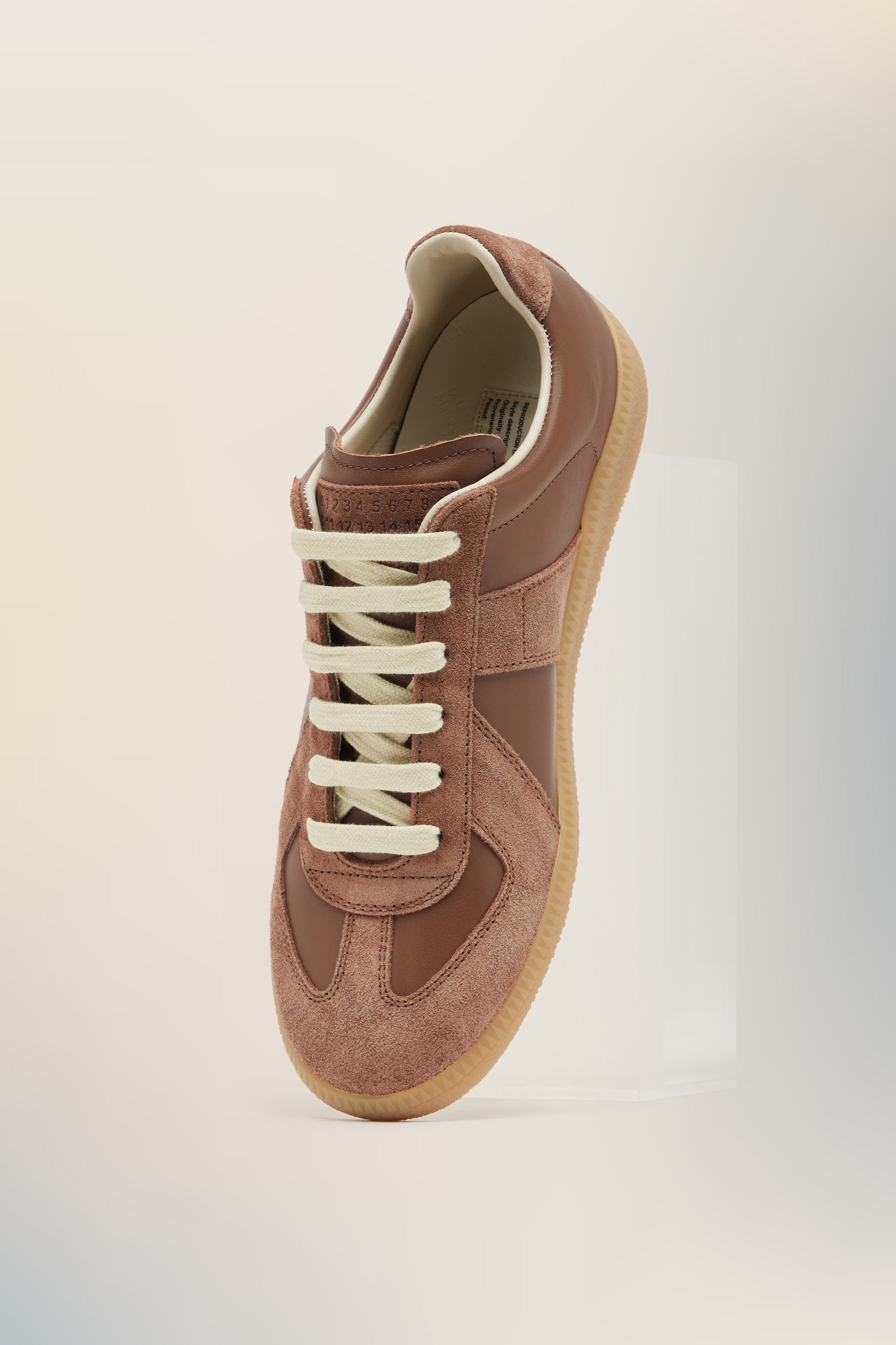 Sneakers Replica marron en cuir pour femme Marron