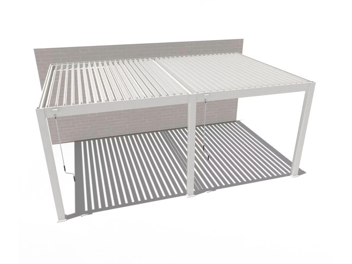 Orion Premium 400x600cm elektrische LED overkapping - wall