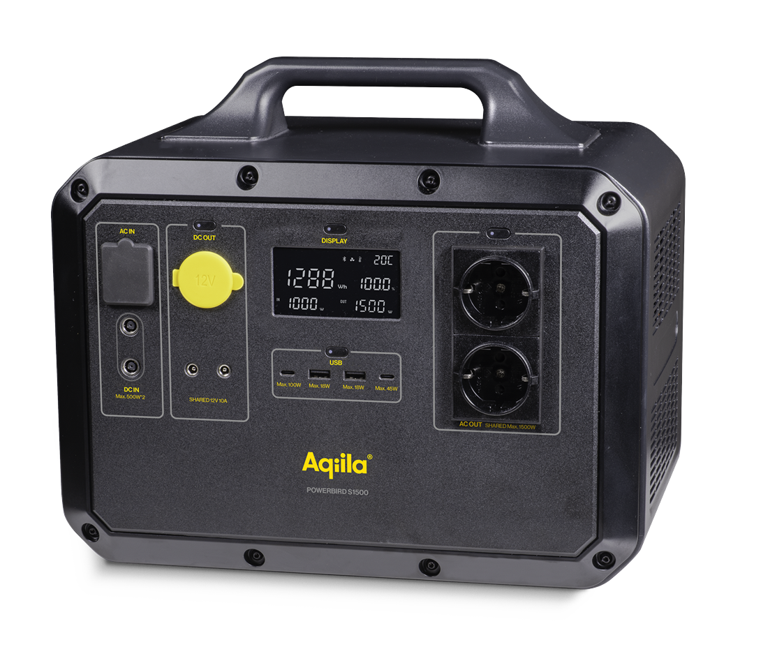Aqiila - Powerbird S1500 - Portable Powerstation, 1568Wh / 1500W