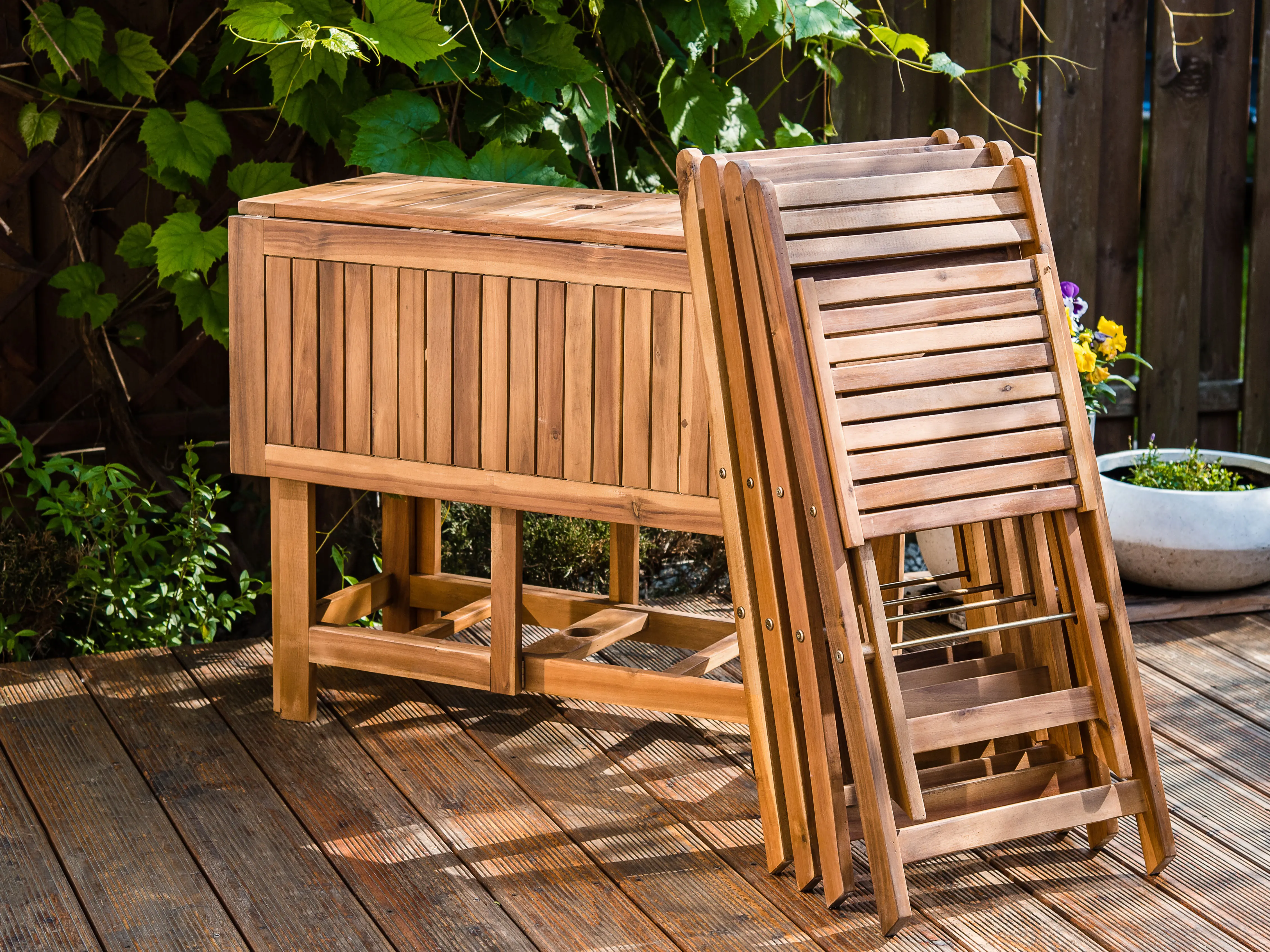 Tuinset 4-zits FRASSINE Acaciahout Bruin