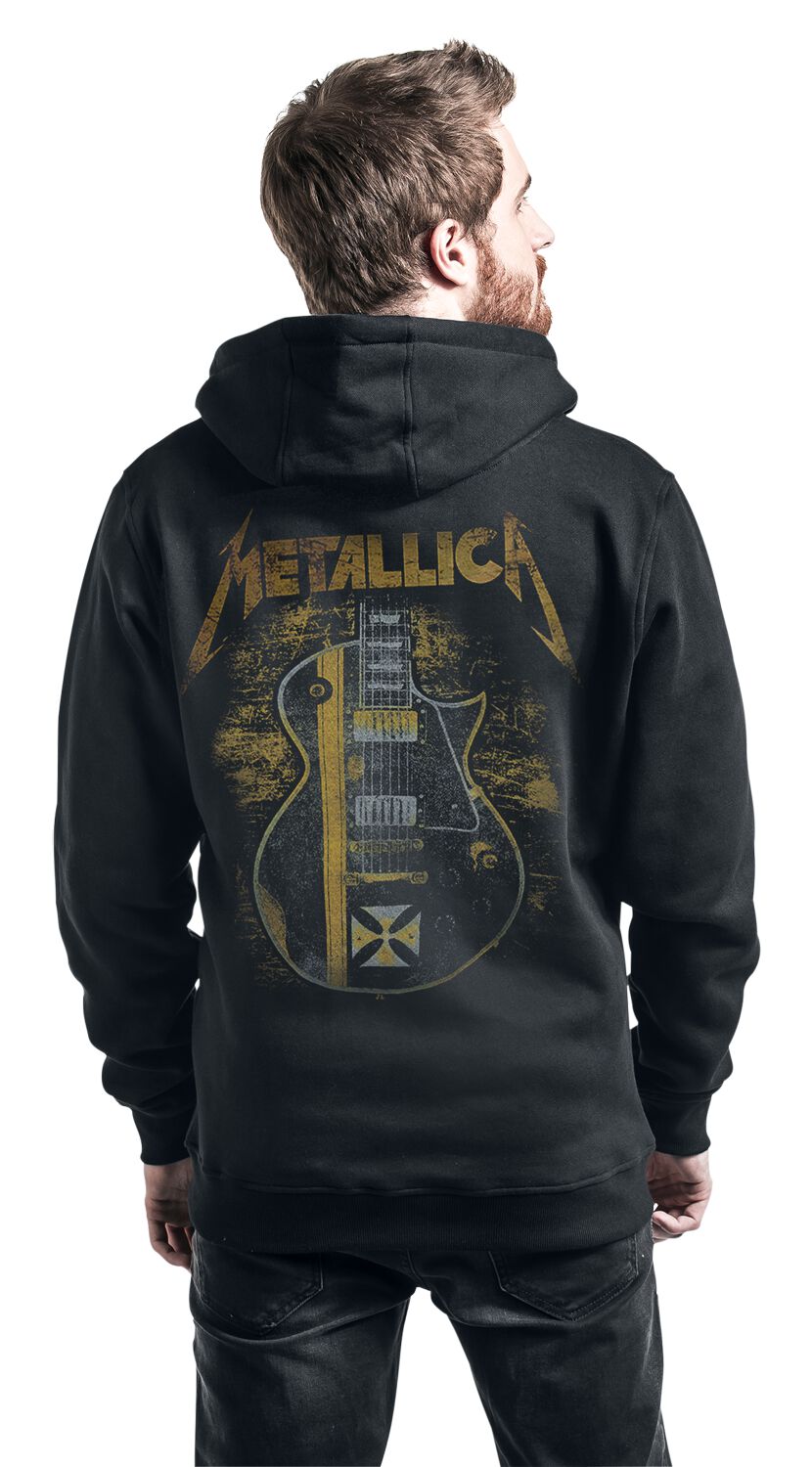 Hetfield Iron Cross Guitar | Metallica Sweat-shirt zippé à capuche