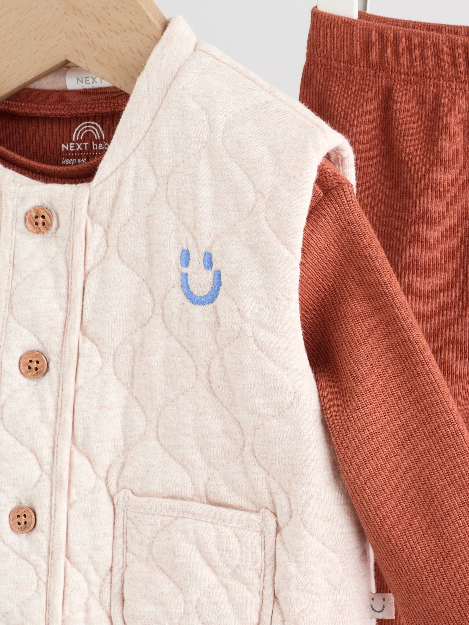 Neutral Faces - Baby Bodywarmer Top en Leggings Set (0mnd-2jr)