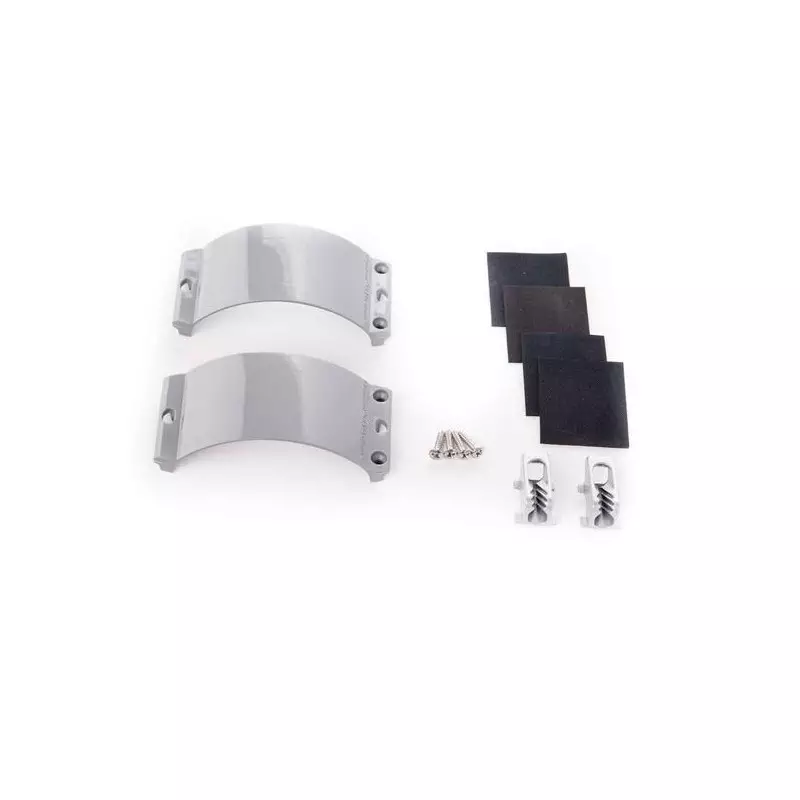Kit palan UNIFIBER 2x Clamcleat CL244/S5  Ash Grey Strap, 4x Screws, 4x Rubber