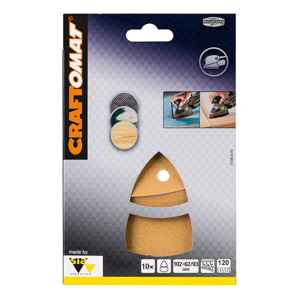 SLIPEBLAD CRAFTOMAT DELTA 102X62/93MM K120 10STK