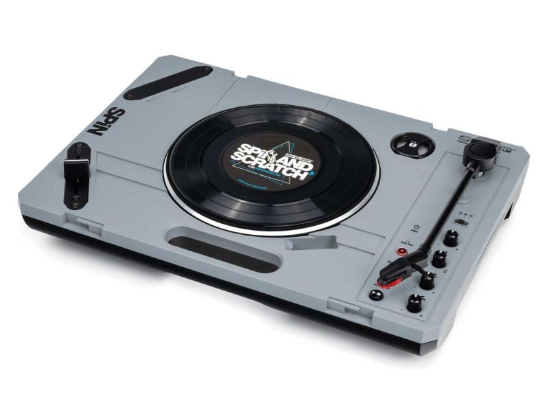 Reloop Plattenspieler Spin Grau Mobiles Schallplatten-Vergnügen an jedem Ort