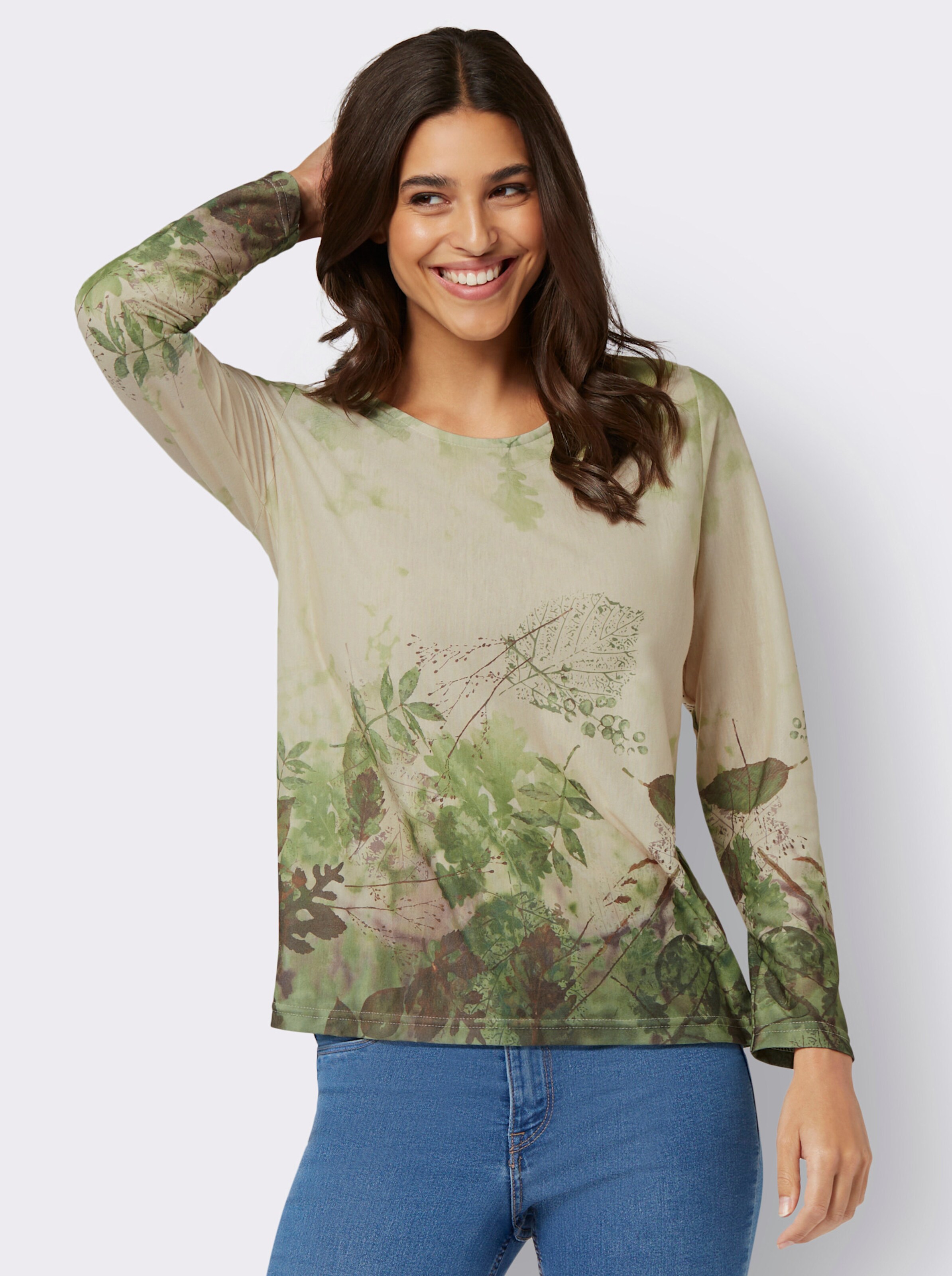 Langarmshirt mit Bordürendruck