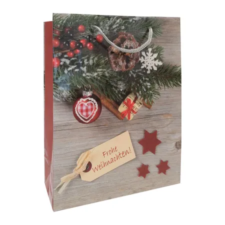 Idena Geschenktasche Weihnachten 33 x 41 cm, 1 Stück, 5-fach sortiert