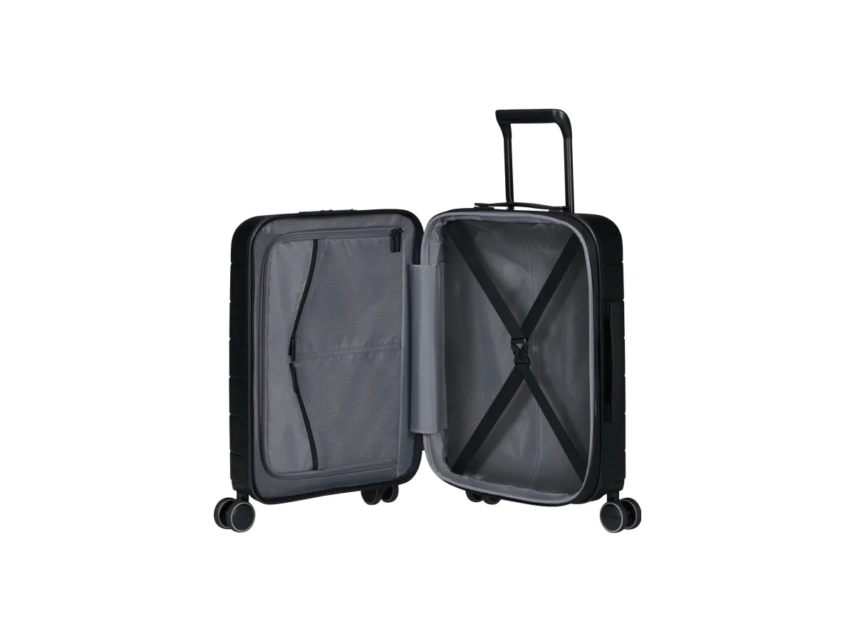 American Tourister Novastream 55cm, Trolley, Hård skal, Sort, Dark Slate, Kabine, 4 hjul