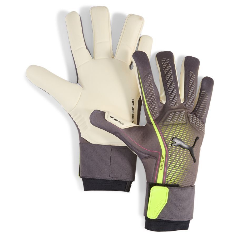 PUMA Gants de Gardien Ultra Ultimate Hybrid Audacity - Matte Aged Silver/Jaune