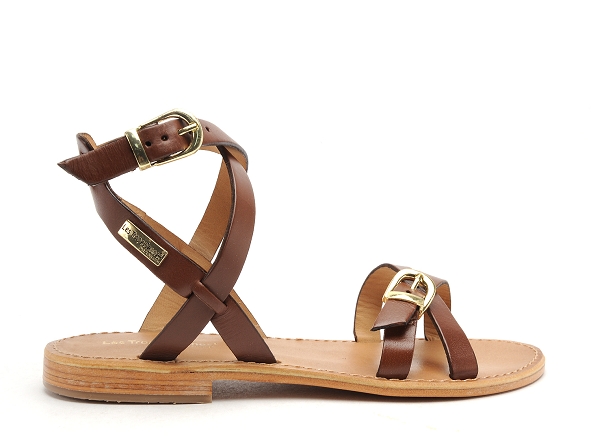Les tropeziennes nu pieds plats femme hepana marron
