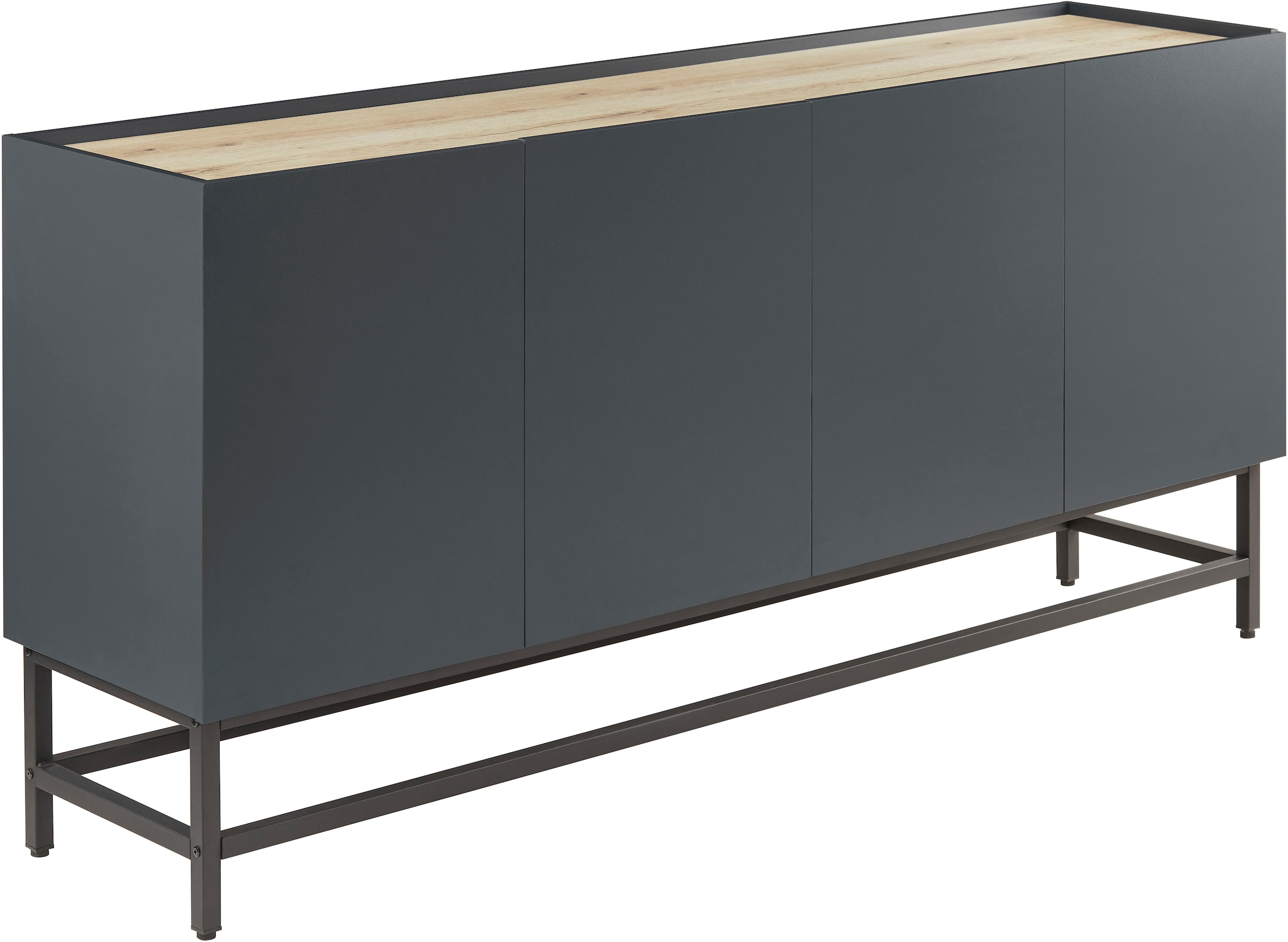 GOODproduct Sideboard »Azly« pflegeleichte Melaminoberfläche, Metallgestell, ABS-Kanten