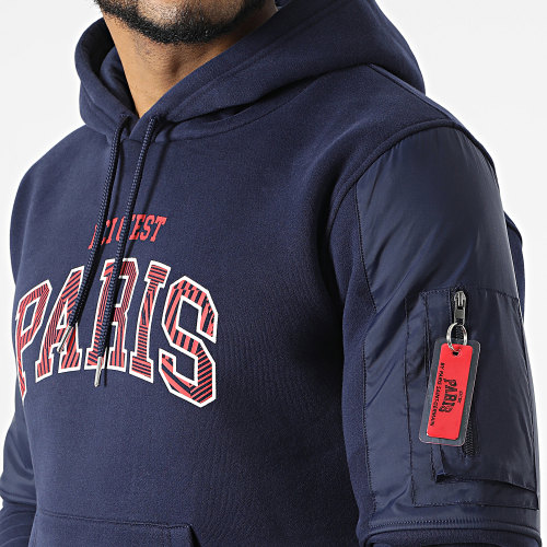 Sweat Capuche Ici C'est Paris Bleu Marine