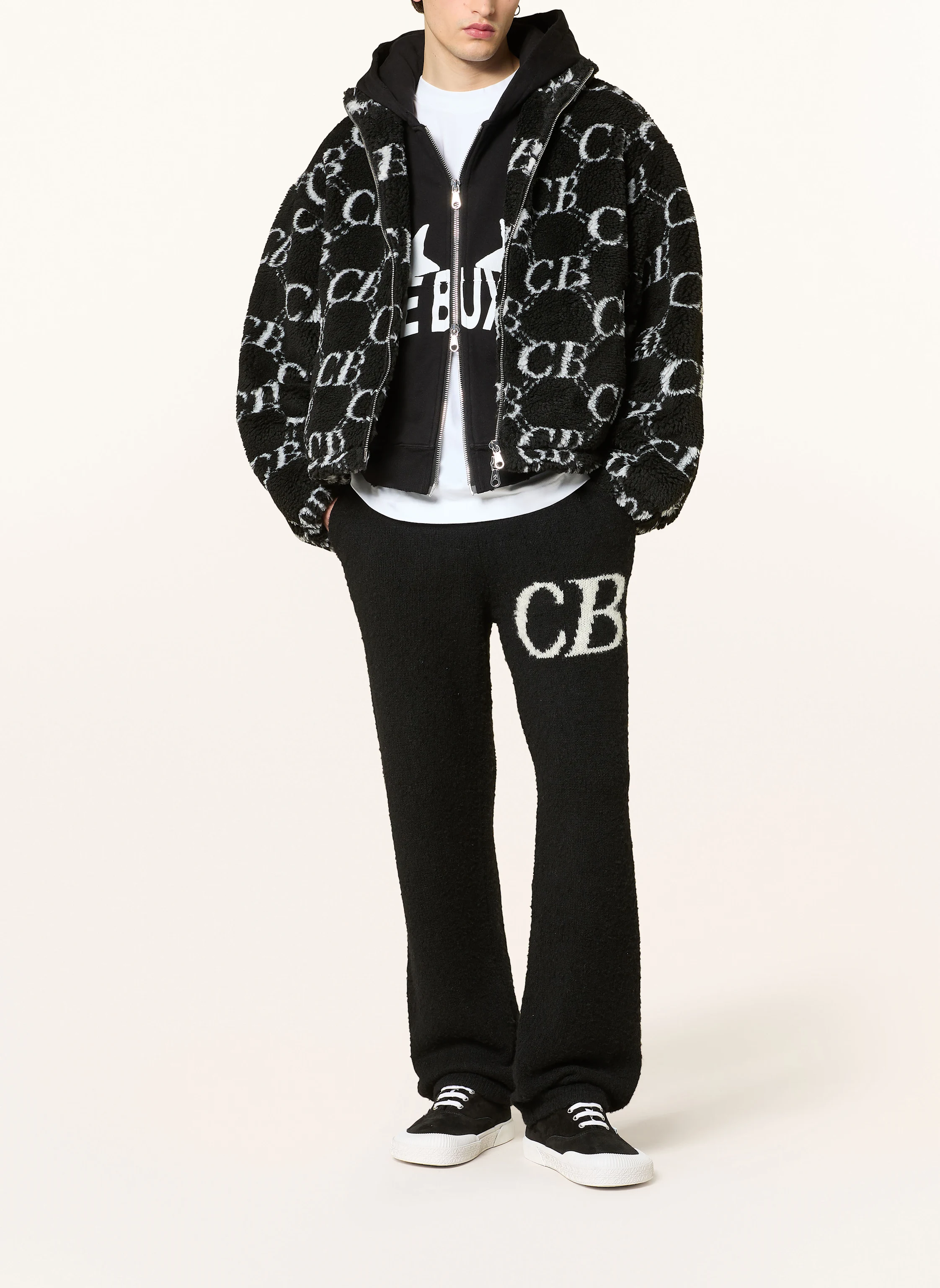COLE BUXTON Strickhose im Jogging-Stil