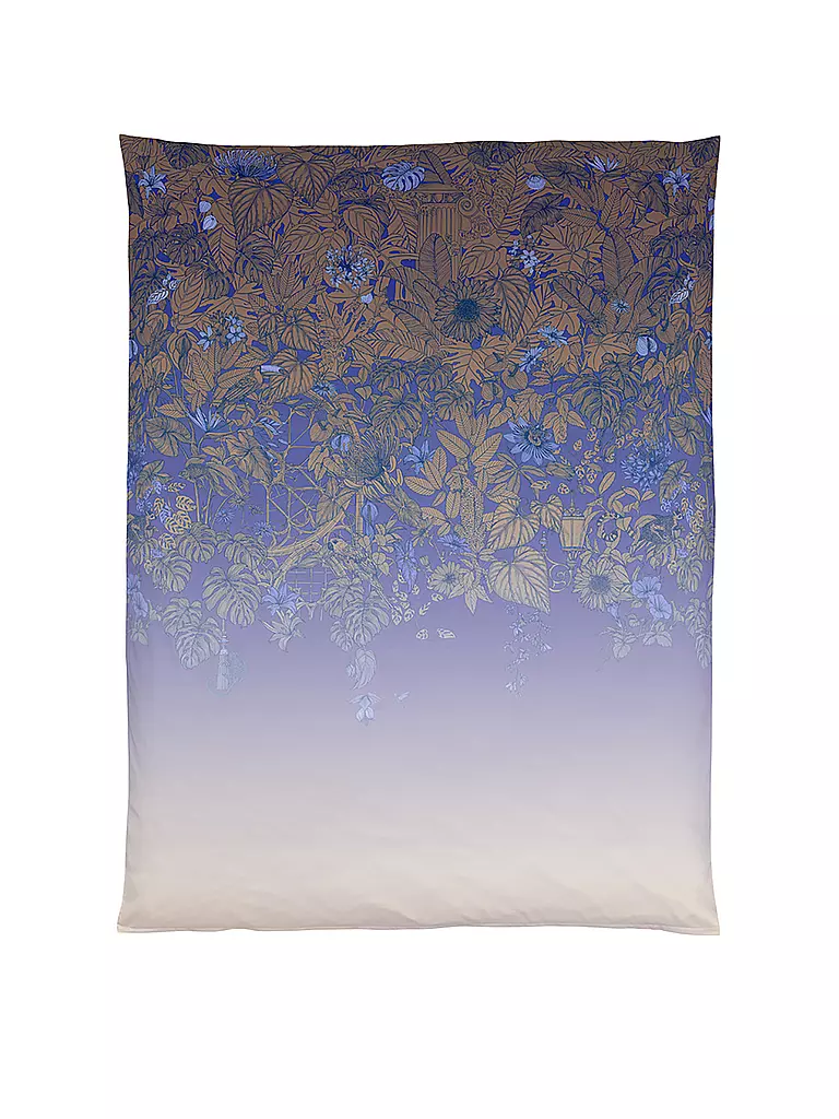 CHRISTIAN FISCHBACHER Satin-Deckenbezug BLUE HOUR 140x200cm Blau/Kupfer kupfer