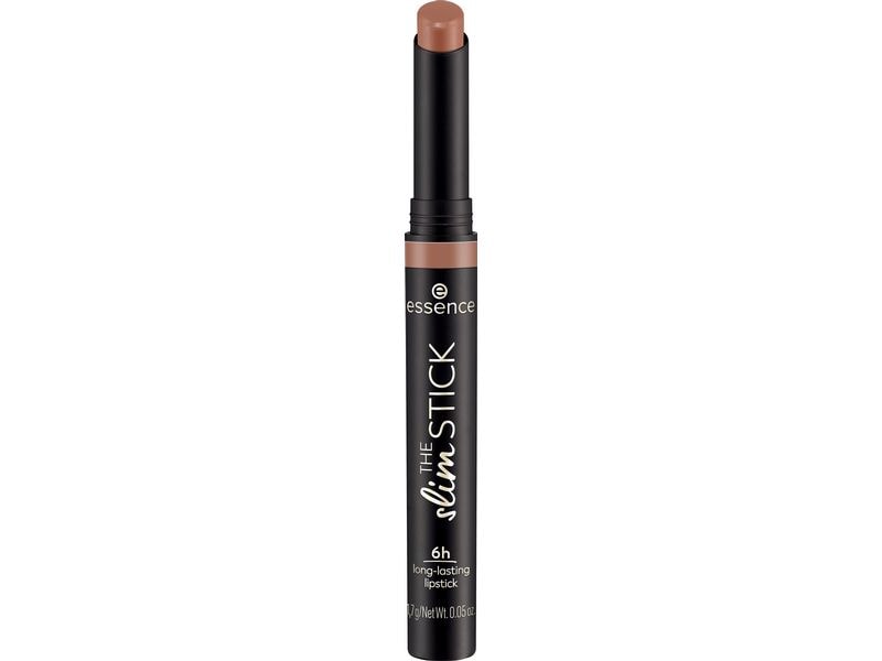 essence Lippenstift The Slim Stick 101 Choc-o-holic Langanhaltender Lippenstift mit leichtem, warmem Nude-Ton und mattem Finish