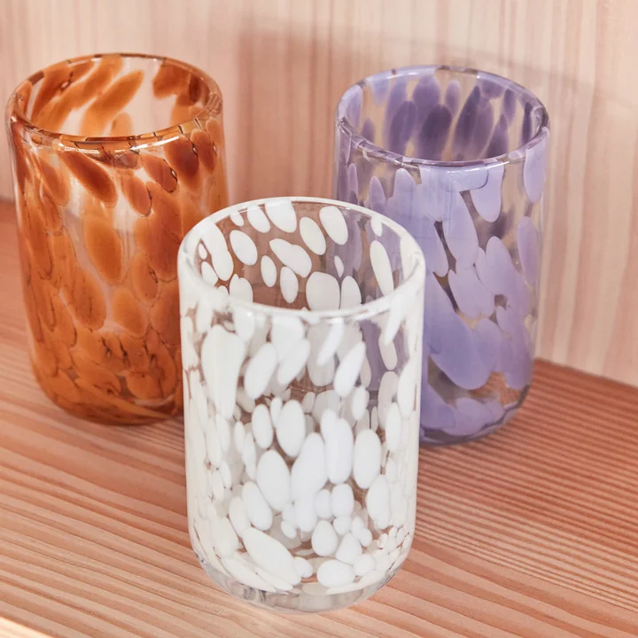 OYOY - Jali Trinkglas Ø 6,8 cm, weiss