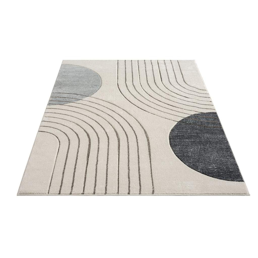 Carpet City Teppich »BONITO 7170« rechteckig 11 mm Höhe Läufer, Flachflor, Hochtief-Muster/ 3D-Effekt, Geo-Muster, Wohnzimmer