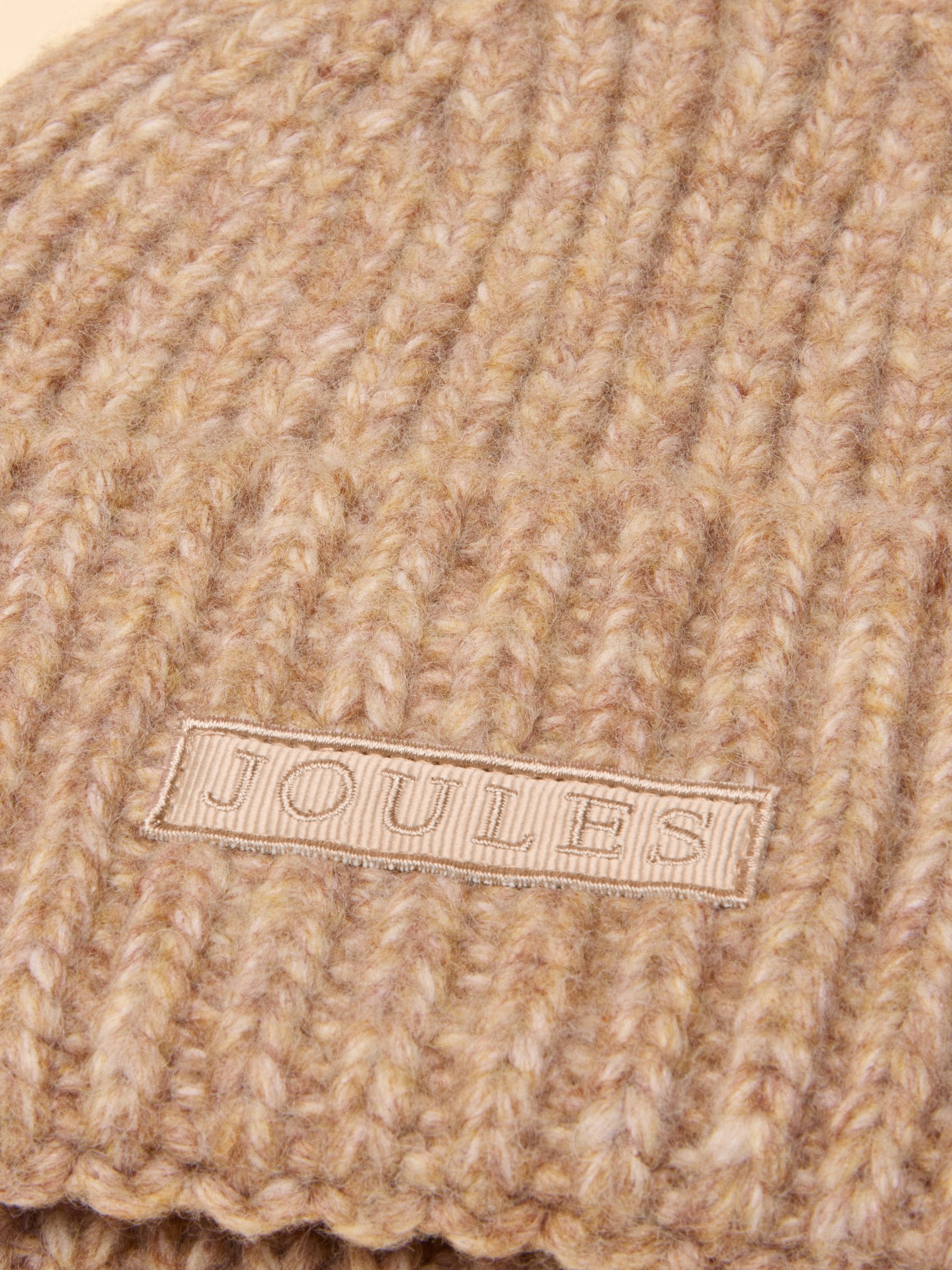 Moutkleurig - Joules Rosa beanie-muts