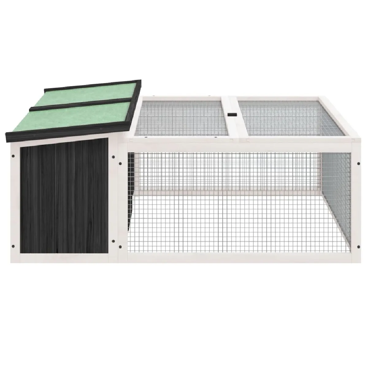 vidaXL Clapier Gris - 117,5x97x47,5 cm