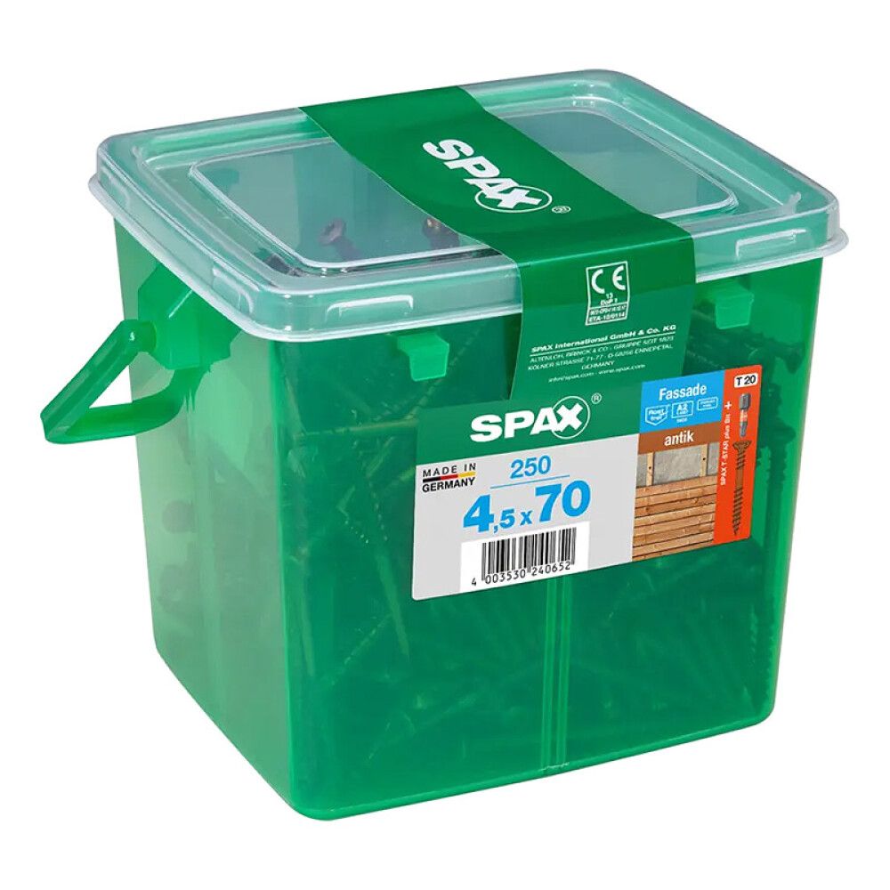 FASADESKRUE SPAX BLAX T-STJERNE A2 4,5X70MM 250STK
