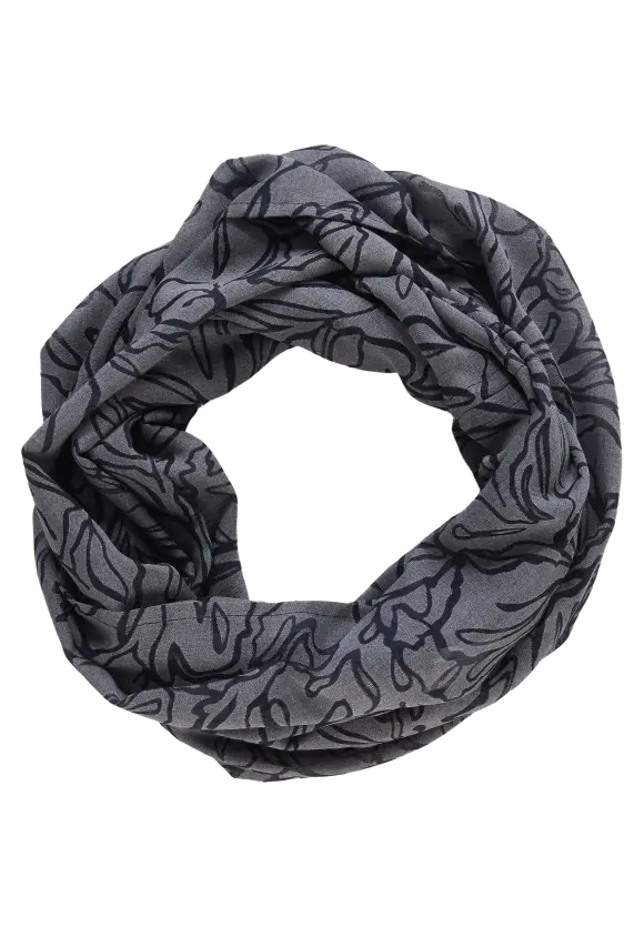 Loop mit Ausbrenner Print - universal blue