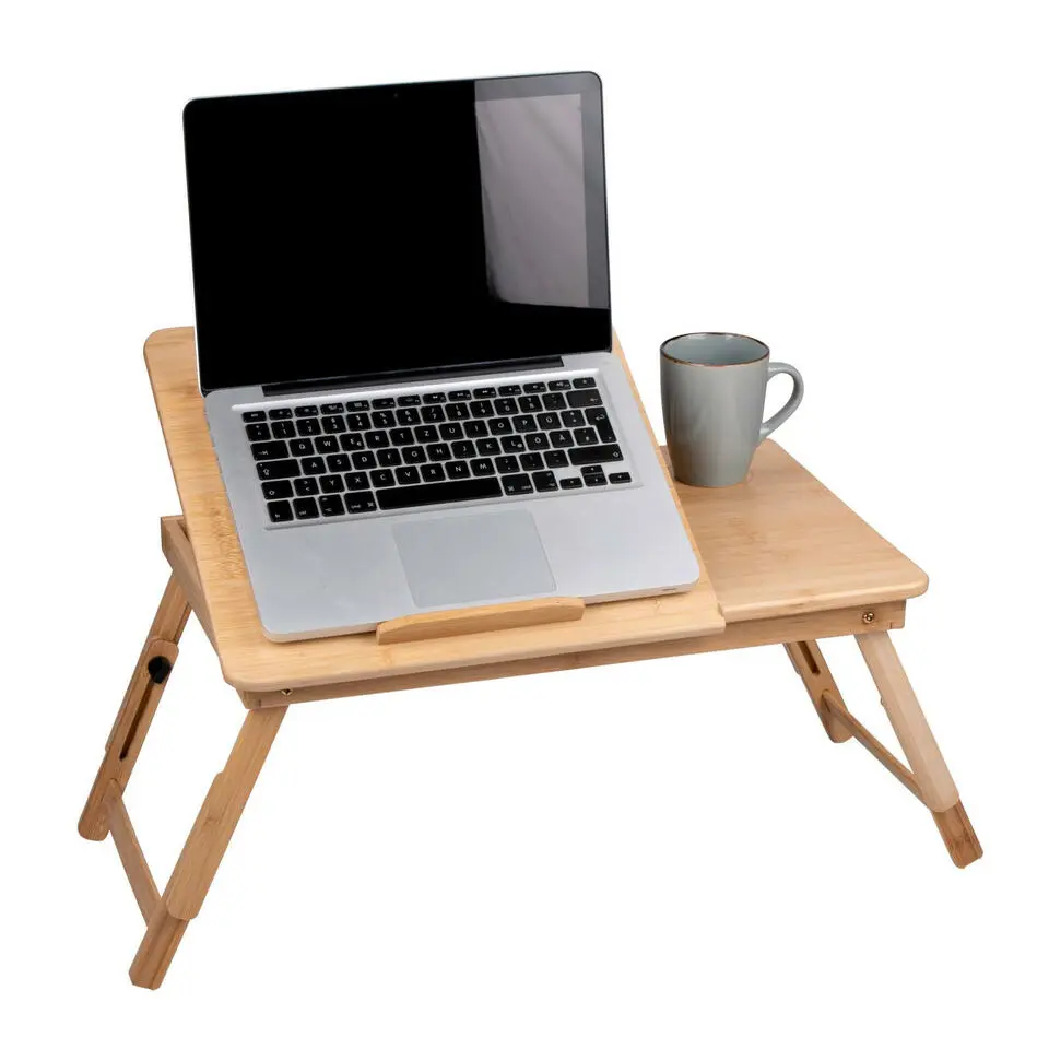 Laptoptafel / bedtafel - hout - 53 x 34 x 27,5 cm