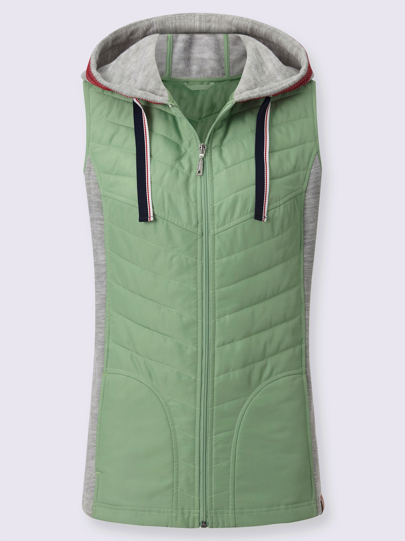 Gilet capuche avec coulisse et lien à nouer